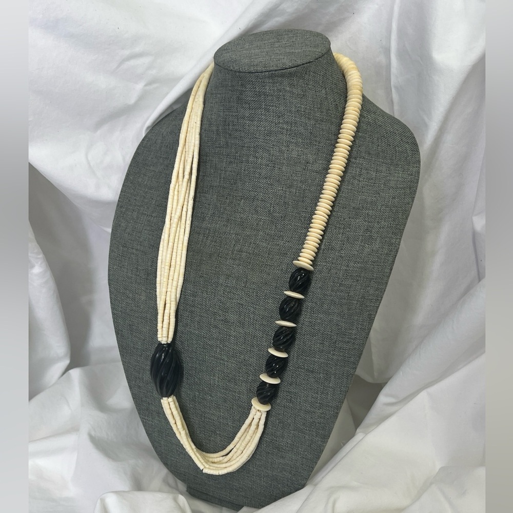 Bone Necklace African Jewelry Ethnic Bohemian Tribal Natural Stone Statement☑️ - Picture 2 of 5